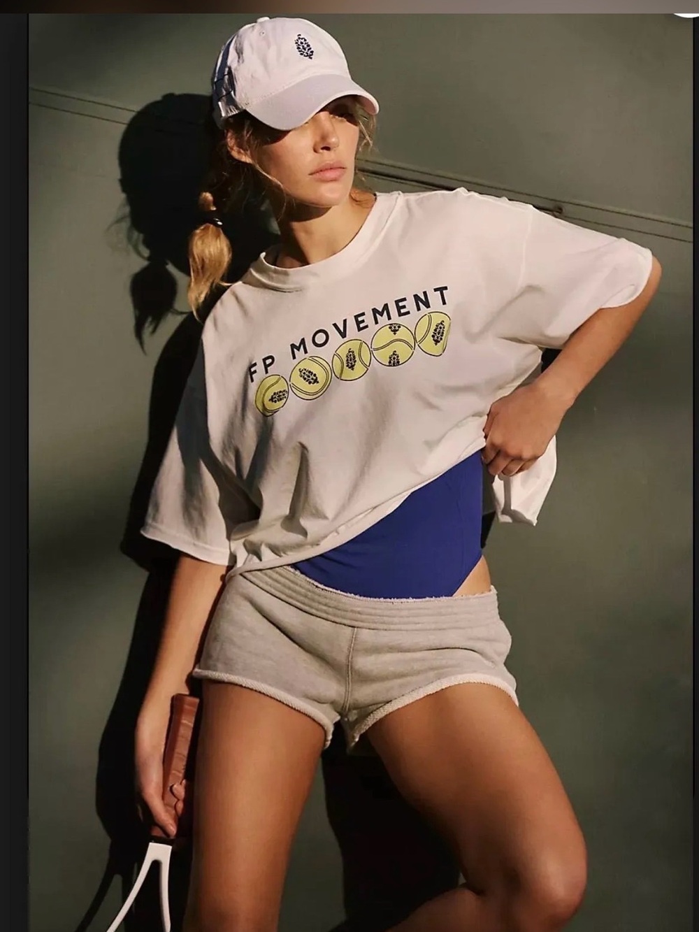 Free People Movement Inspire Buti Logo Court Tee NWT